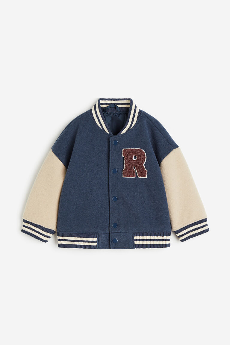 Lined baseball jacket