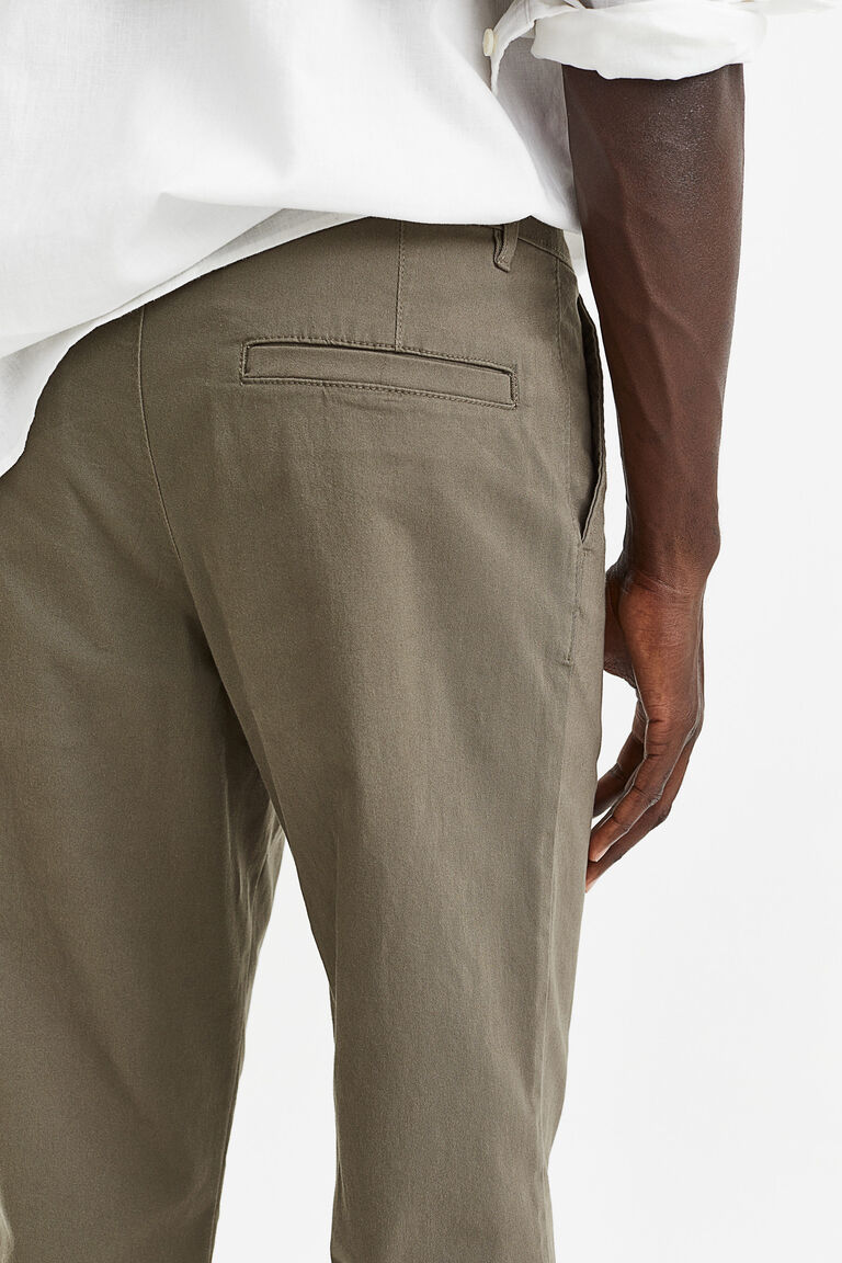Slim Fit Cropped cotton chinos