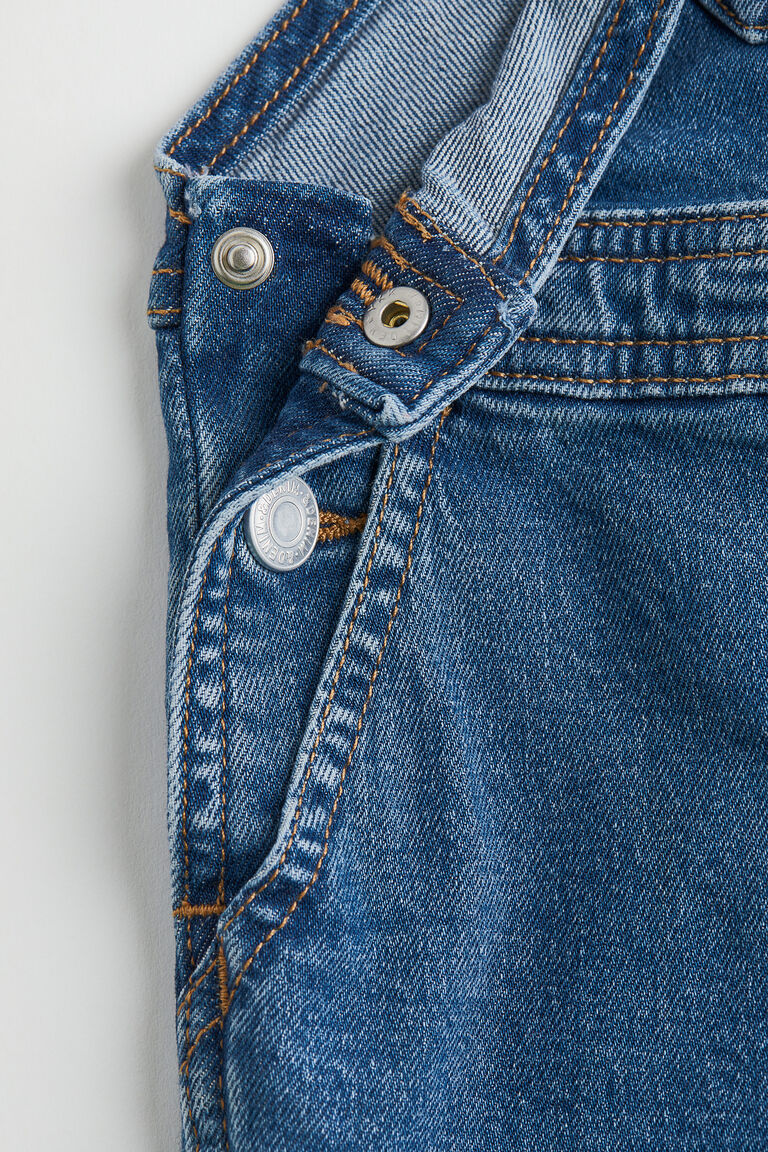 Cotton denim dungarees