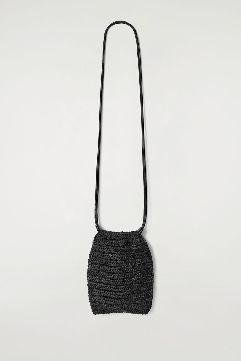 DRAWSTRING PHONE POUCH - STRAW