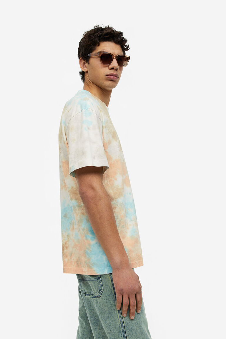 Tailored Fit Long Sleeve Cotton Shirt - Tiffy Print - Blue main image 0