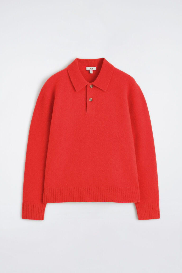 BRUSHED-WOOL POLO SHIRT