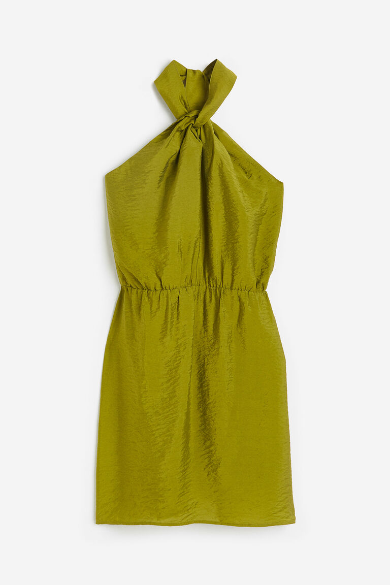 Halterneck Colour Contrast Dress main image 1