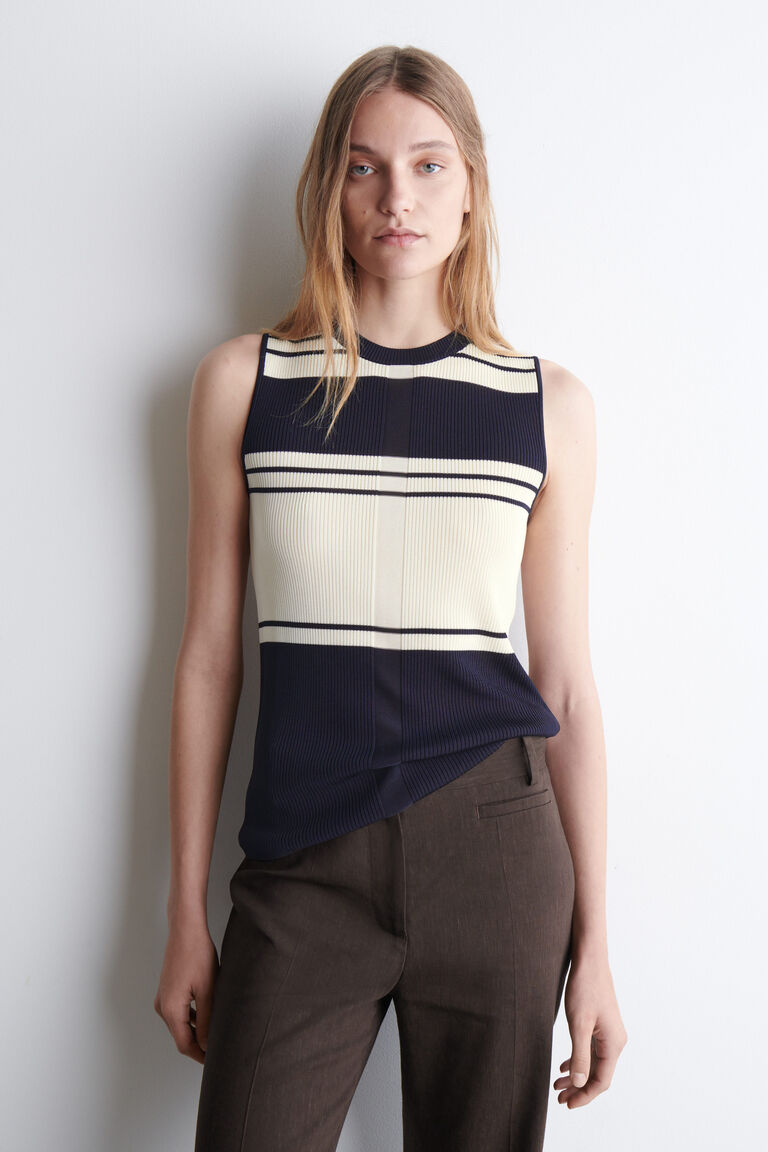 RIBBED-KNIT TANK TOP