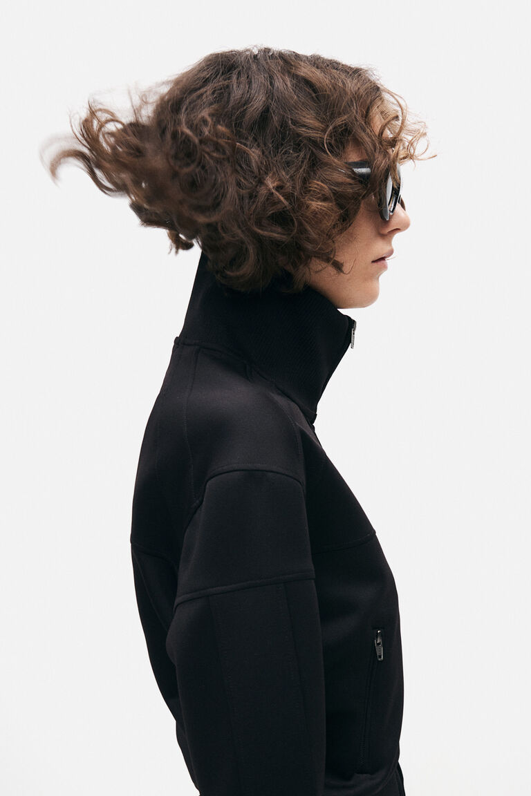 High-collar track jacket