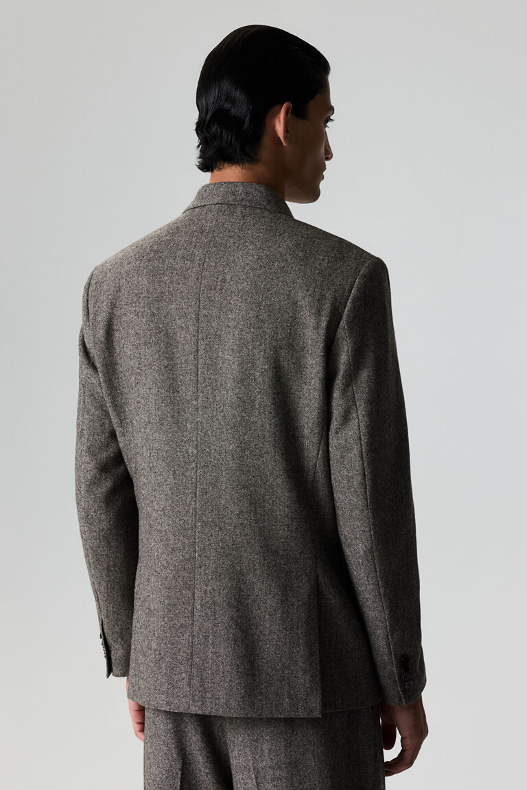 Regular Fit Wool-blend double-breasted jacket
