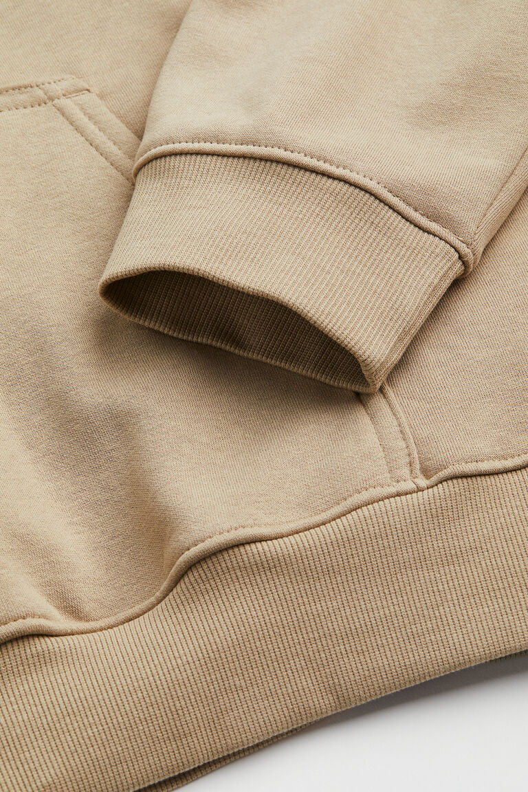 Beige Regular Fit  Long Sleeves Men's Hoodie by Being Human Clothing