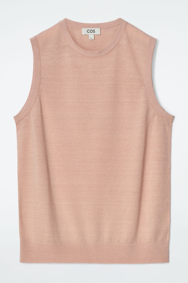 MERINO WOOL-LINEN BLEND TANK TOP