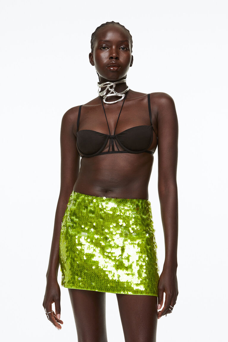 Sequined mini skirt