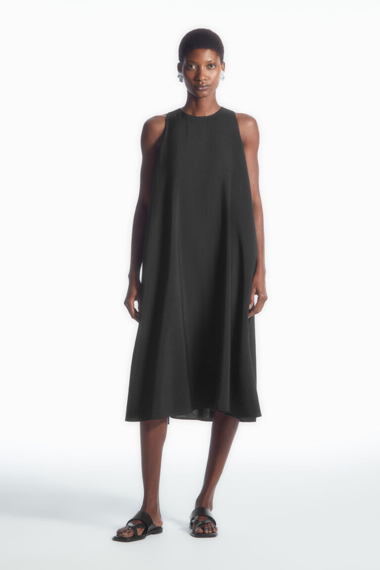 RACER-NECK MIDI DRESS