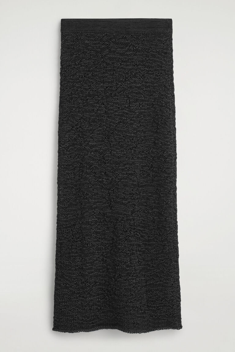 MEMBER DEAL - TEXTURED OPEN-KNIT MIDI SKIRT
