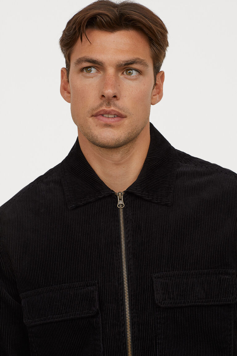 Corduroy shirt jacket