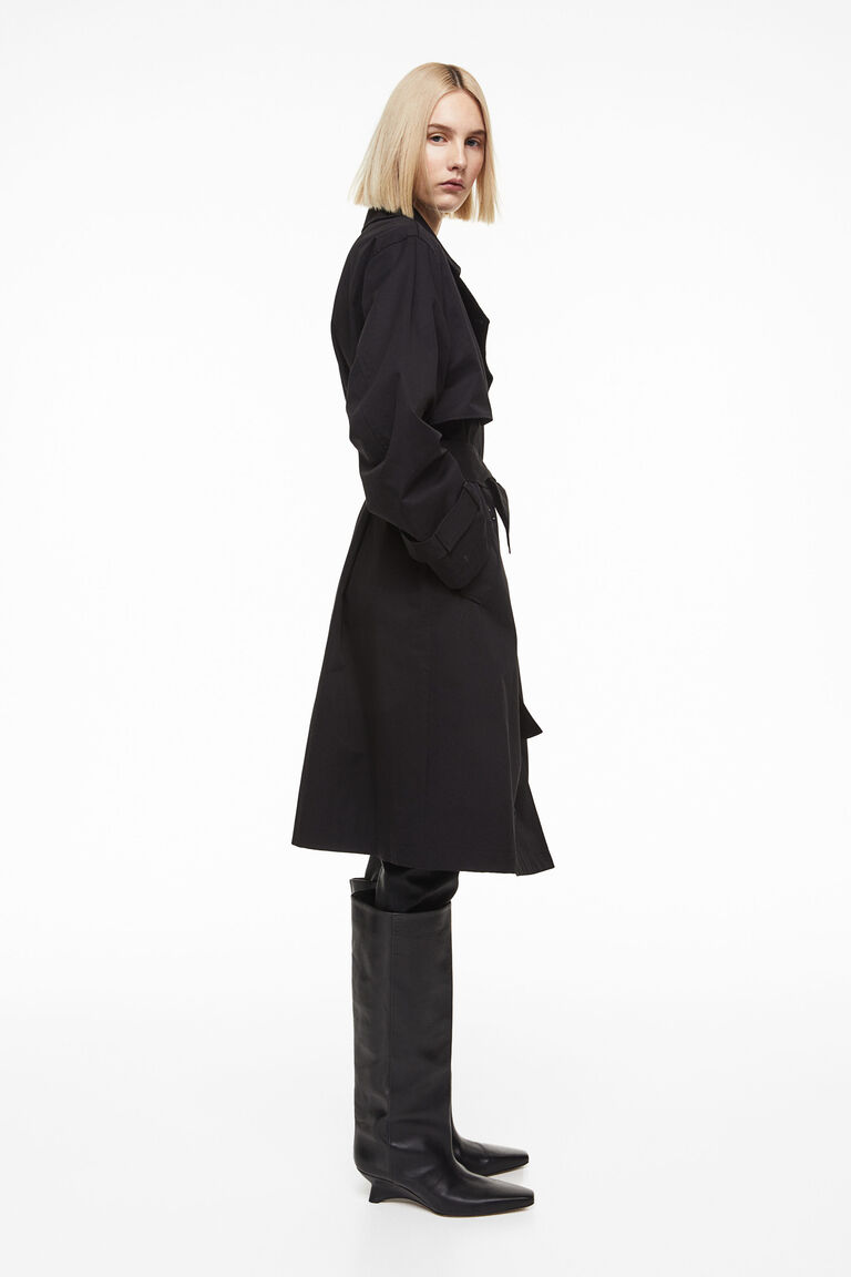 Double Breasted Blazer Trench Coat Tan