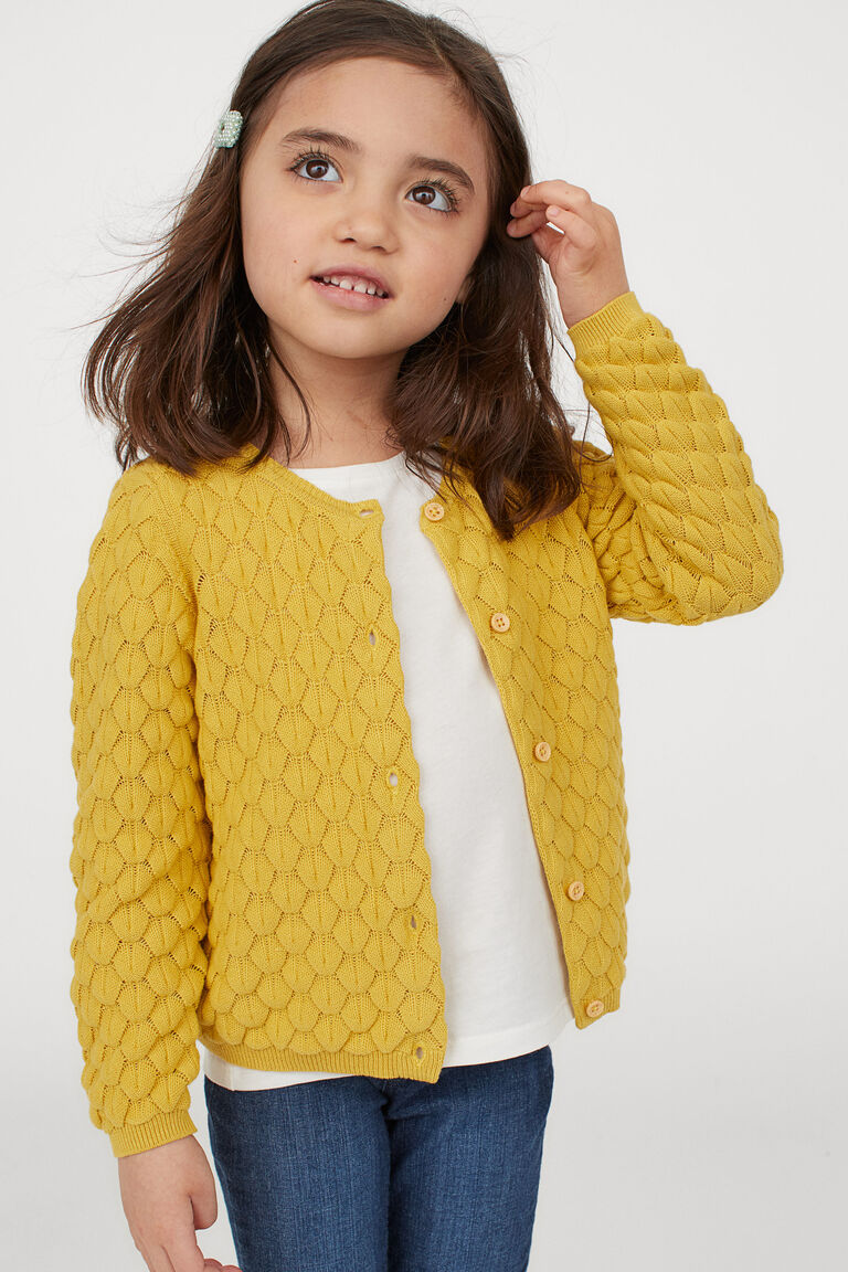 Texturedknit cardigan