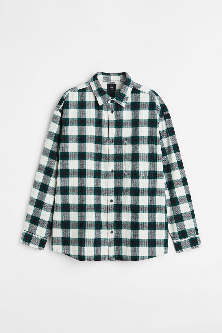 Men's Plus Size Oversized Button Up Corduroy Shirt main image 0