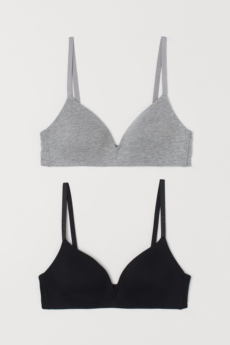 2pack padded cotton bras