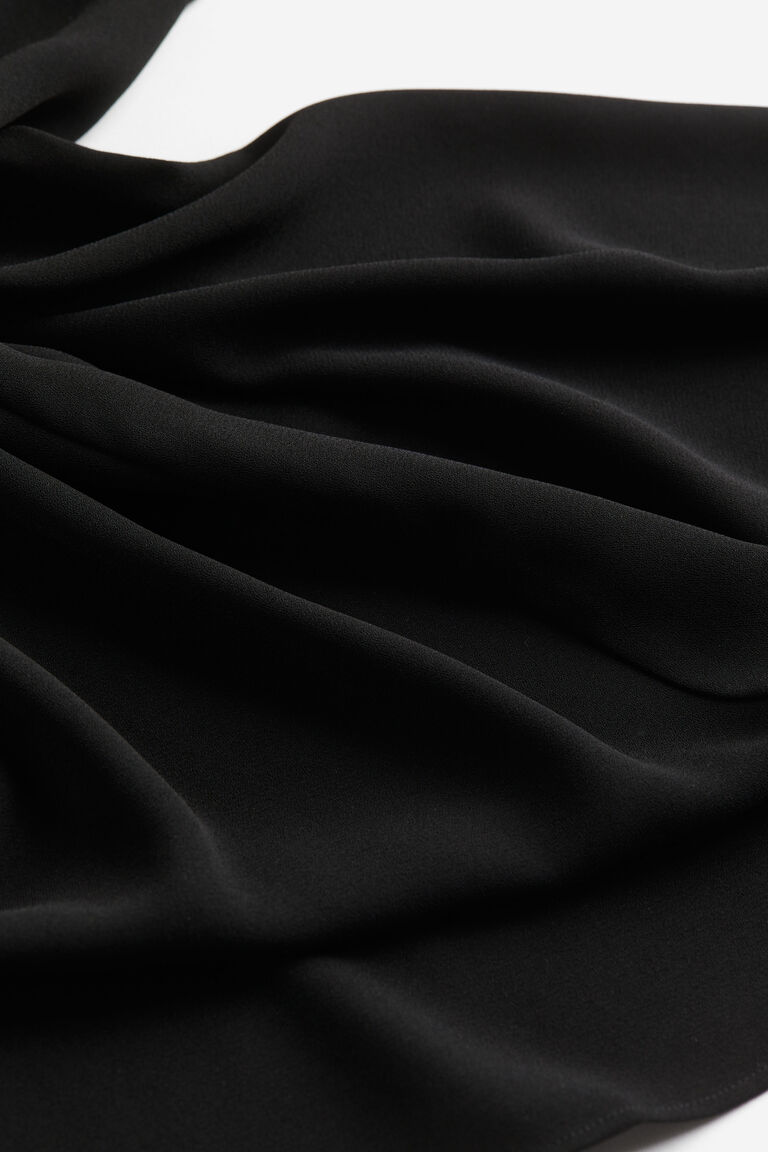 Black Blue Waist Tapered Dress