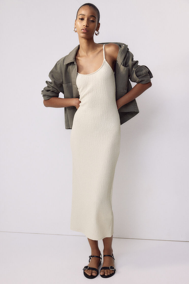 Crinkled jersey dress