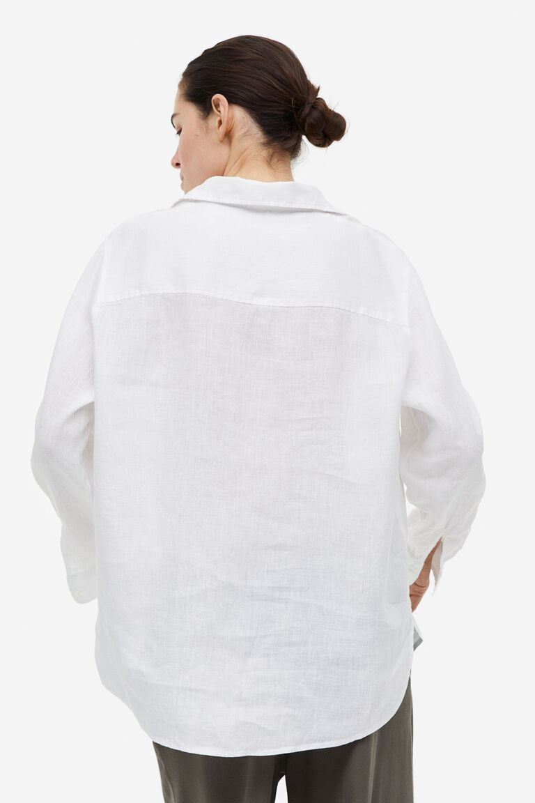 シャツ HUECLOSET H Linen Overfit Shirt 25KERO415 LINEN SHIRT - Khaki | ZARA United States