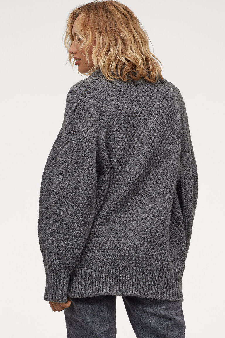 h&m cable knit jumper dress