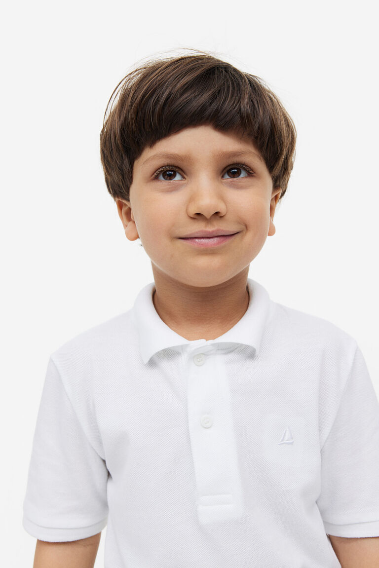 Cotton piqué polo shirt