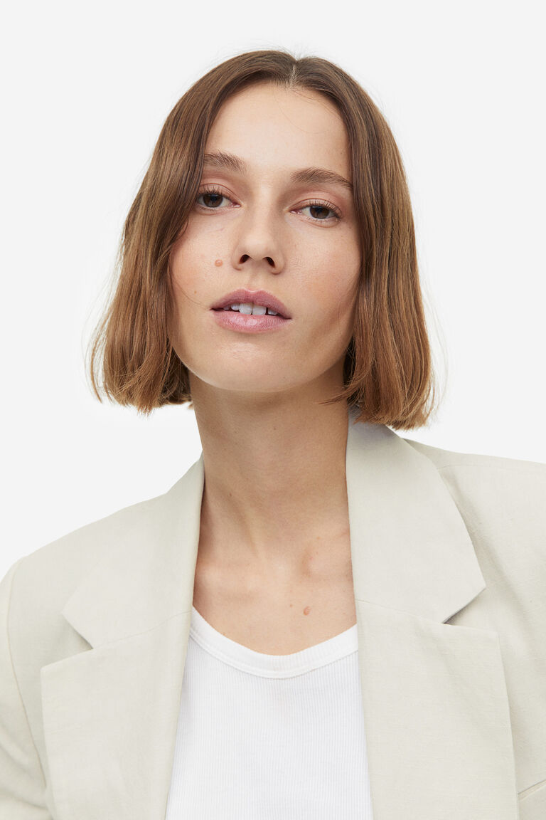 Oversized linenblend jacket