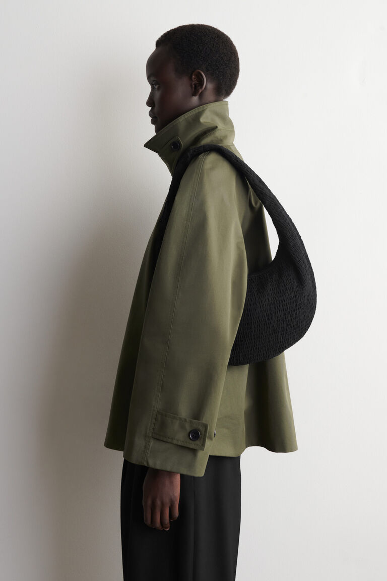 SMOCKED SHOULDER BAG