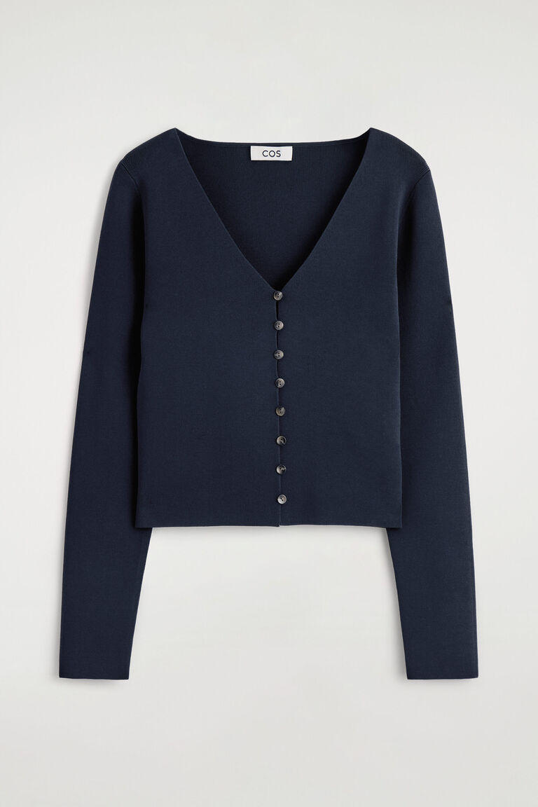MINIMAL KNITTED V-NECK CARDIGAN