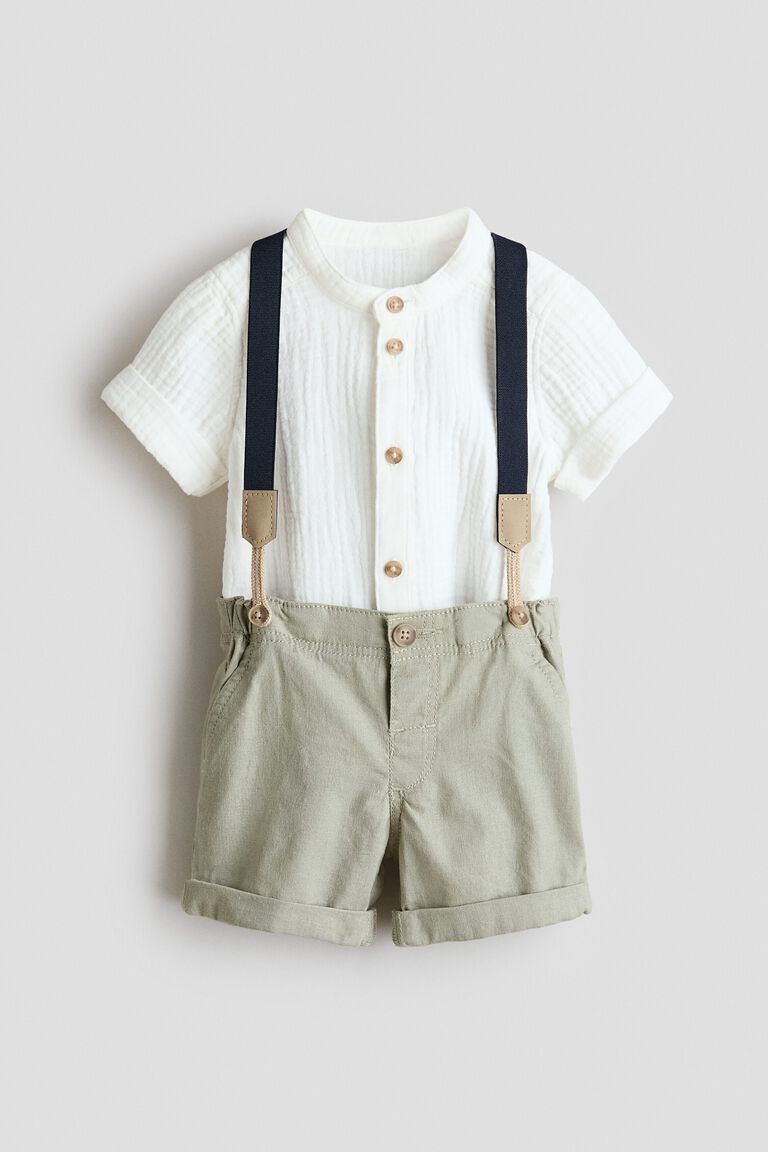2-piece set with braces