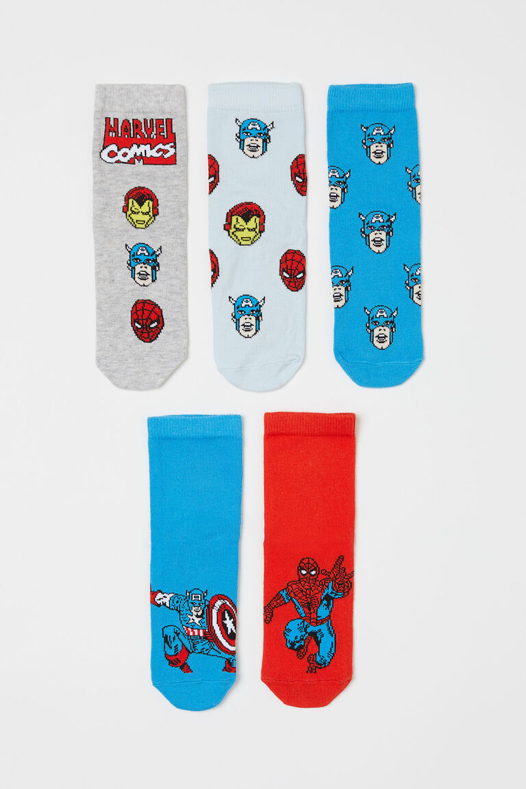 5pack patterned socks