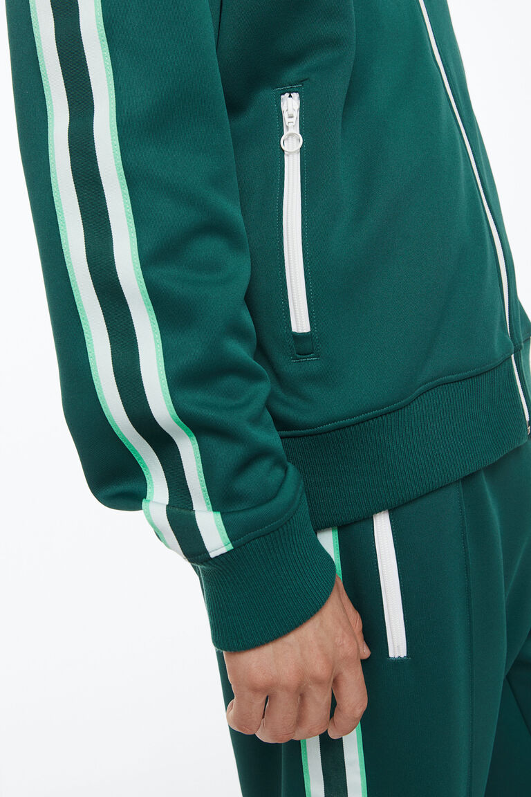 Track jacket with side stripes
