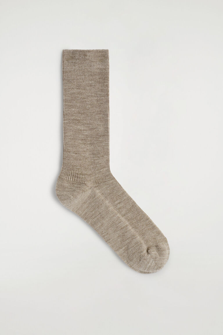 RIBBED WOOL SOCKS