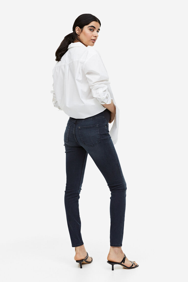 SUPERMOM Jeans Skinny In Denim Elasticizzato Per Gravidanza E Post Parto - Grigio - Vita Regolabile Con Fascia Di Supporto