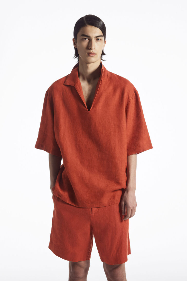 RELAXED LINEN RESORT SHIRT