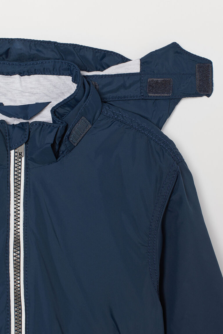 Jerseylined nylon jacket