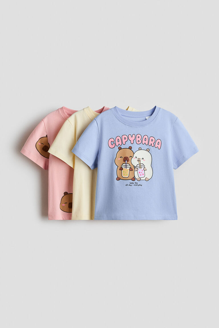 3-pack printed jersey tops
