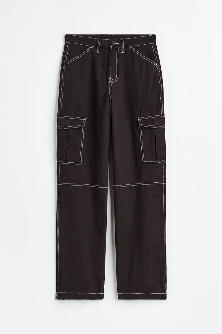Twill cargo trousers