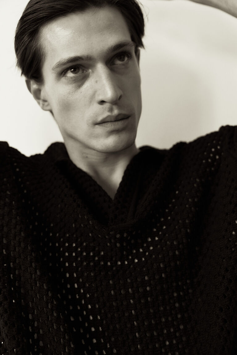 Loose Fit Pointelle-knit Polo Shirt