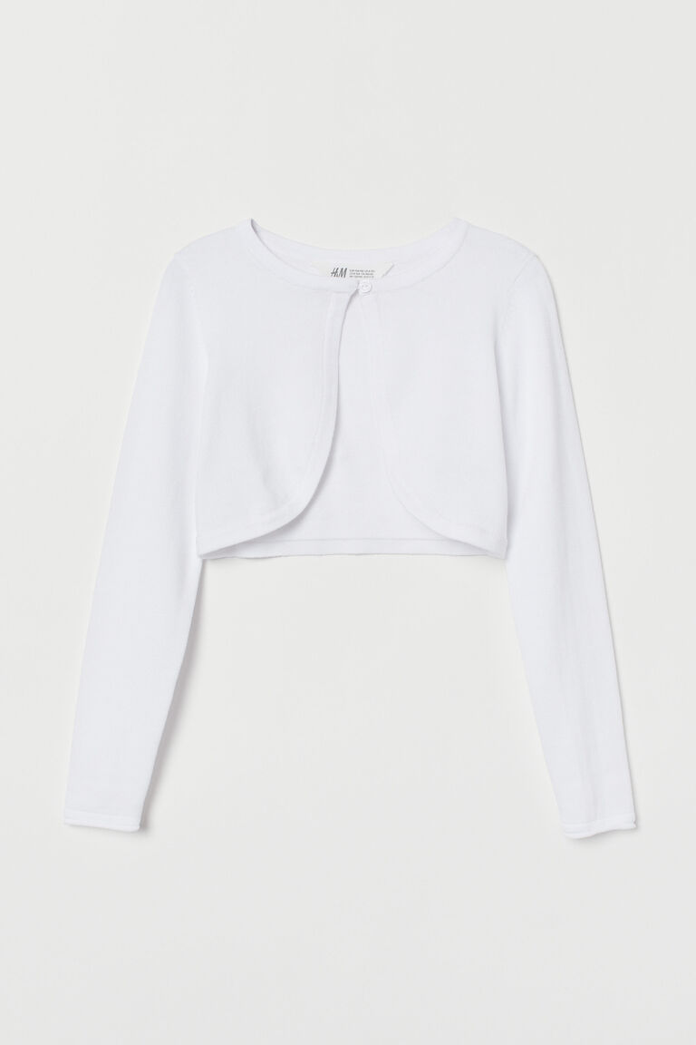 Fineknit cotton bolero