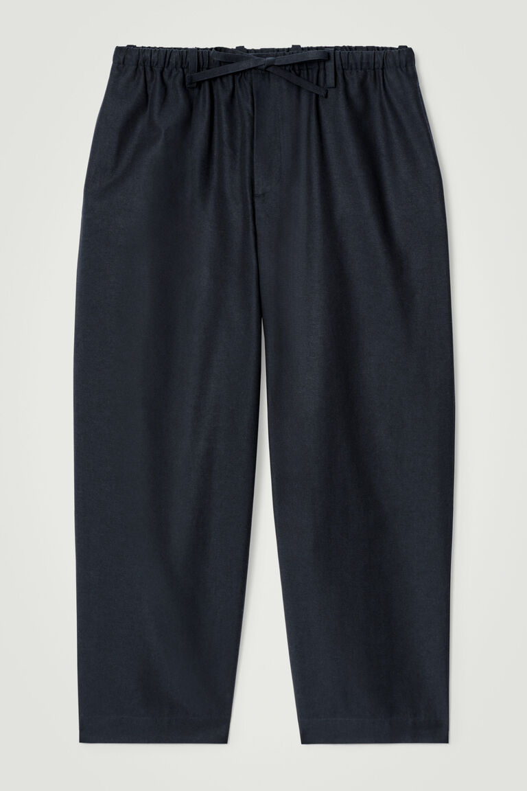BARREL-LEG DRAWSTRING TROUSERS