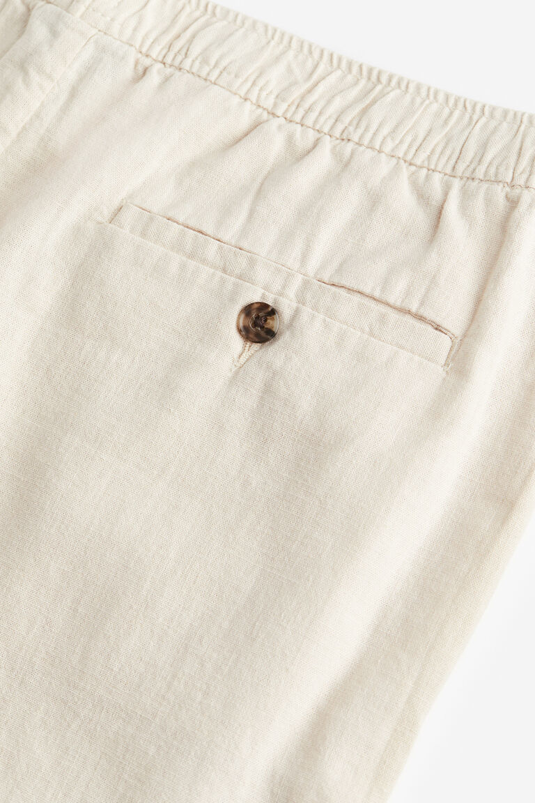 Mens Linen Blend Deck Shorts Dark Sapphire Navy / Haute Red DHM