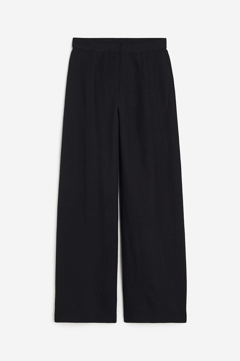 Wide linenblend trousers
