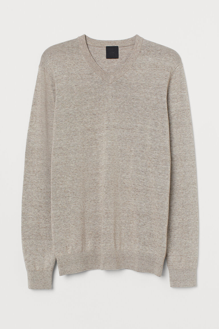 Vneck cotton jumper