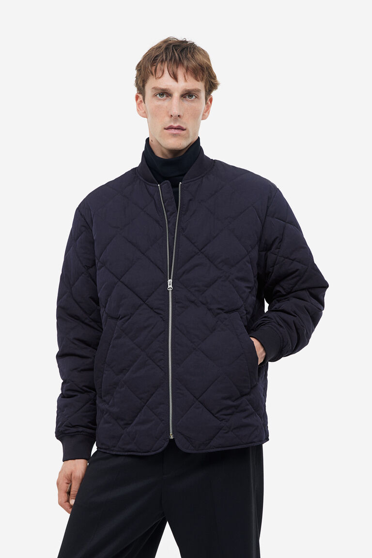 Quilted bomber jacket