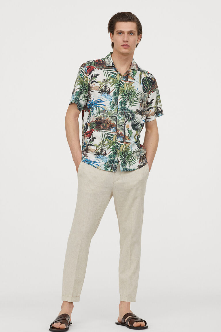 patterned resort shirt h&m