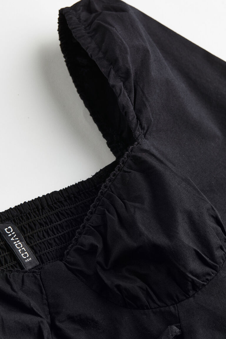 Lace-up Detail Poplin Shirt