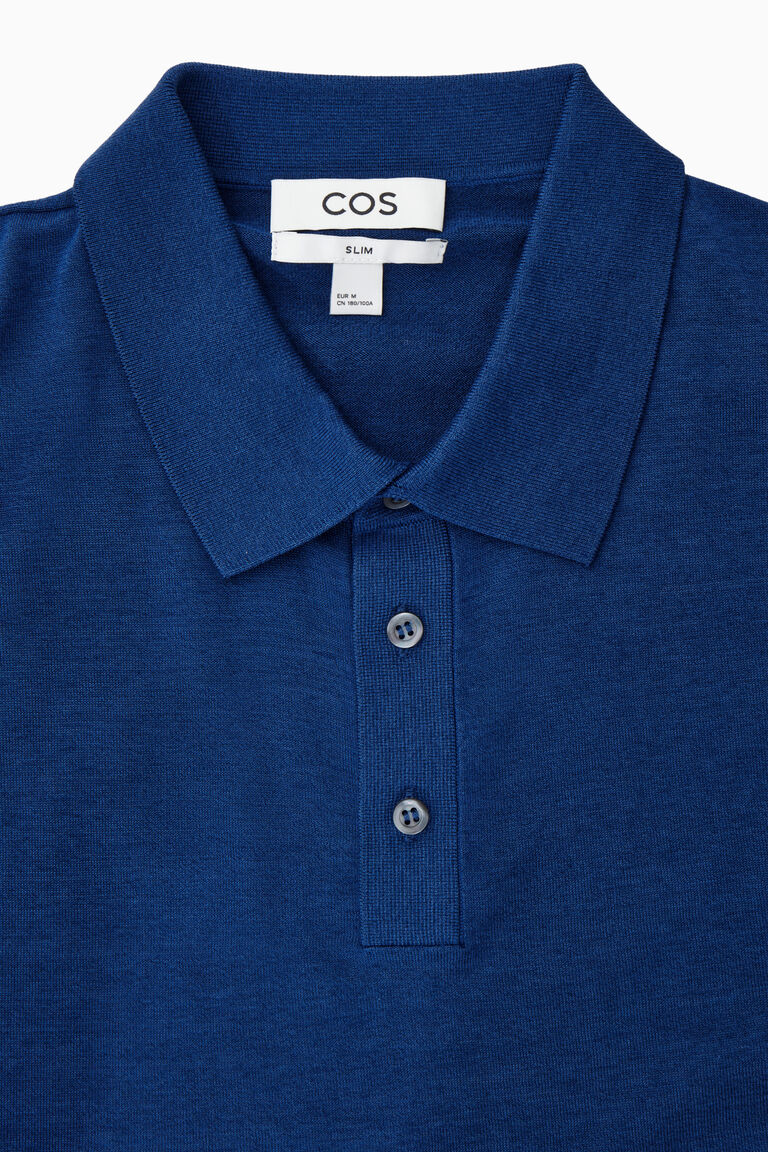 KNITTED SILK POLO SHIRT