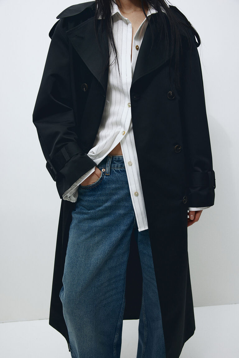 Double-breasted trench coat
