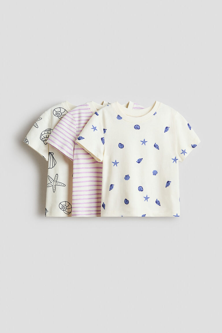 3-pack printed T-shirts
