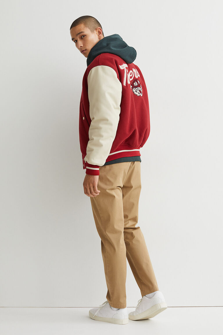 Embroidered baseball jacket